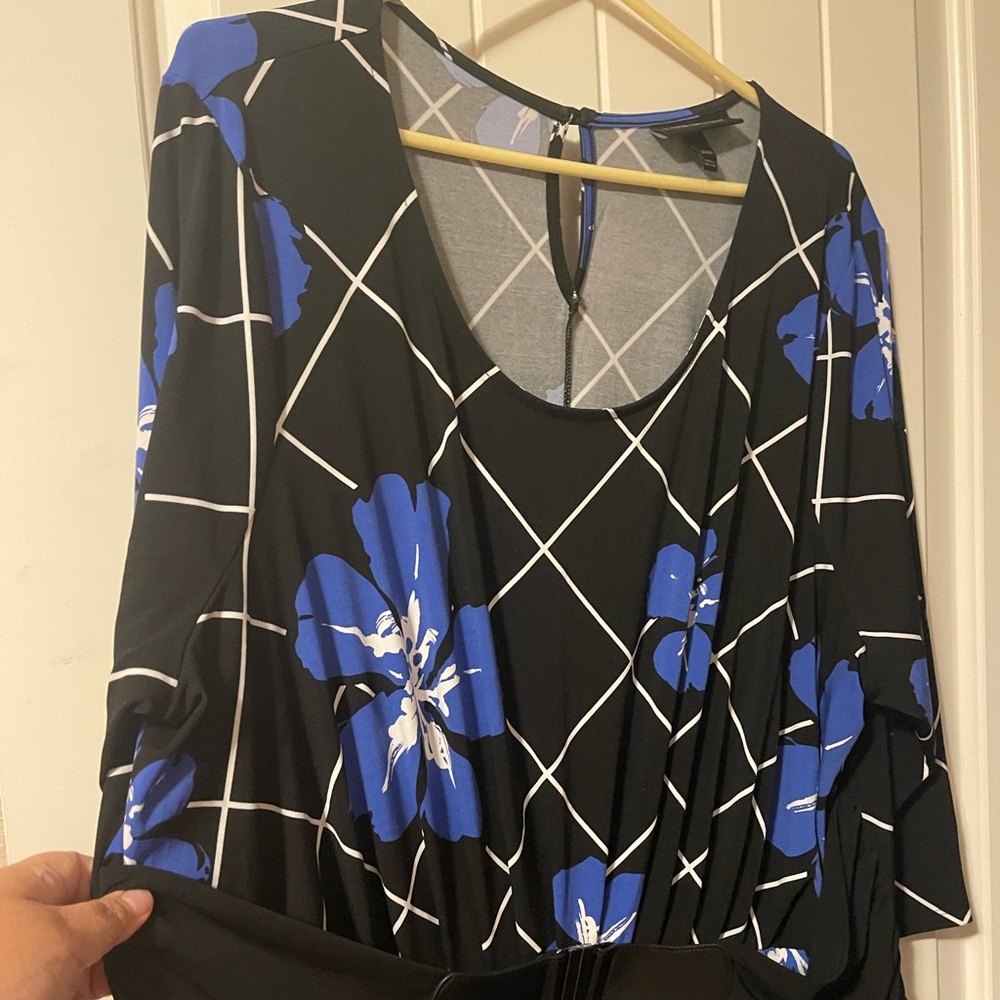 Pretty black & electric blue Lane Bryant 22/24W dress!